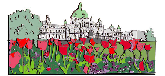 Digital Doodle of Victoria's Iconic Parliament Buildings