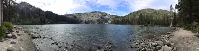 Panoramic View of Castle Lake, Mt. Shasta, California