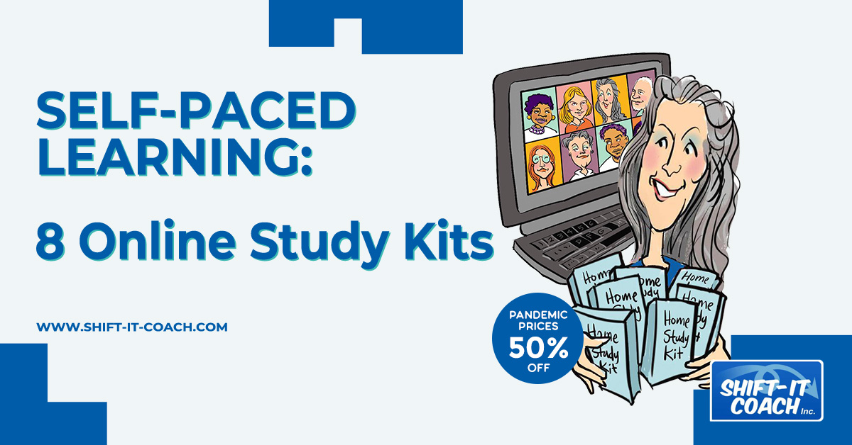 Self paced learning study kits with shift-it coach Christina merkley