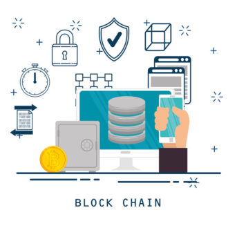 block chain technology concept
