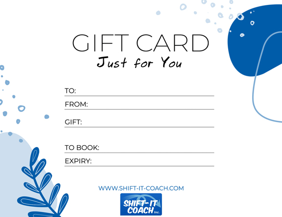 gift card give the gift of personal coaching shift-it coach