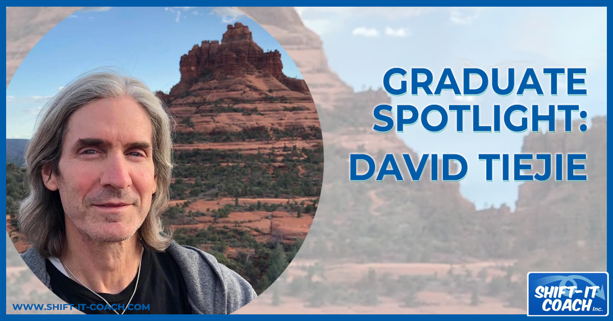 david tiejie, Visual Coach standing in front of Arizona's redstones.